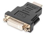 Digitus HDMI Adapter Typ A - DVI-I(24+5) St/Bu, Full HD, schwarz