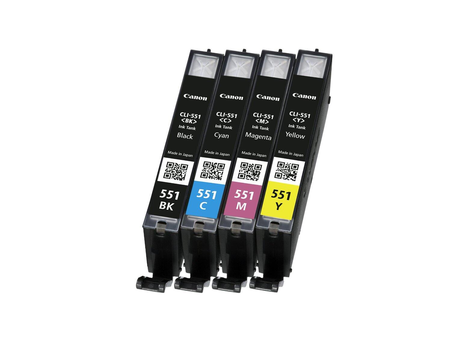 Canon Original CLI-551 Druckerpatronen 4er-Multipack - BK/C/M/Y