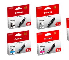 Canon Original PGI-550PGBK/CLI-551 XL Druckerpatronen 6er-Multipack - BK/C/M/Y/GR/BK