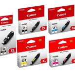 Canon Original PGI-550PGBK/CLI-551 XL Druckerpatronen 5er-Multipack - BK/C/M/Y/BK