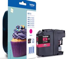 Brother Original LC-123M Druckerpatrone magenta 600 Seiten (LC123M)