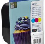 Brother Original LC-123 Druckerpatronen 3er Multipack C/M/Y 600 Seiten (LC123RBWBPDR)
