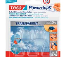 tesa Powerstrips TRANSPARENT Klebehaken 2,0 x 3,5 cm - 5 Stück