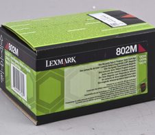 Lexmark Original 802M Toner magenta 1.000 Seiten (80C20M0) für CX310n/dn, CX410e/de/dte, CX510de/dhe/dthe