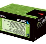 Lexmark Original 802HC Toner cyan 3.000 Seiten (80C2HC0) für CX410e/de/dte, CX510de/dhe/dthe