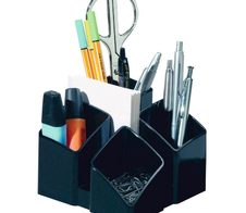 HAN Stiftehalter SCALA schwarz Polystyrol 4 Fächer 12,5 x 12,5 x 10,0 cm