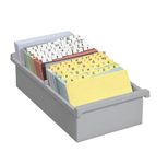 HAN Karteikasten DIN A6 für 1.300 Karteikarten - grau