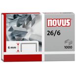 novus Heftklammern 26/6 - 6 mm - Packung mit 1.000 Stück