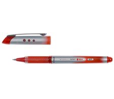 PILOT V-BALL GRIP 07 Tintenroller rot/silber 0,4 mm - Schreibfarbe rot