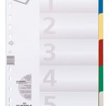 DURABLE Register A4 5-tlg. mit farbigen Taben und Deckblatt PP