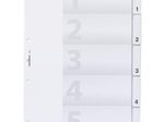 DURABLE Ordnerregister Vollformat 1-5 transparent - 1 Satz