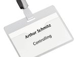 DURABLE Namensschilder mit Clip 9,0 x 6,0 cm - 25 Stück