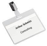 DURABLE Namensschilder mit Clip 9,0 x 6,0 cm - 25 Stück