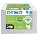 DYMO® Original Etikett für LabelWriter™, Vorteilspack, Adressen - weiss - permanent haftend, 24 x 260 Etiketten