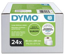 DYMO® Original Etikett für LabelWriter™, Vorteilspack, Adressen - weiss - permanent haftend, 24 x 260 Etiketten