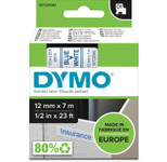 DYMO® Original D1-Schriftband für LabelManager™ 12mm x 7m - Polyester, wieder ablösbar -  blau auf weiss