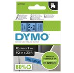 DYMO® Original D1-Schriftband für LabelManager™ 12mm x 7m - Polyester, wieder ablösbar -  schwarz auf blau