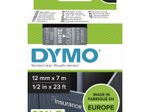 DYMO® Original D1-Schriftband für LabelManager™ 12mm x 7m - Polyester, wieder ablösbar -  weiss auf transparent