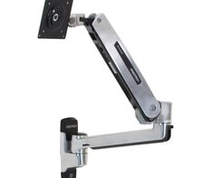 Ergotron LX Sitz-Steh-Wandmontage Monitorarm für einen Monitor bis 106,68 cm 42 Zoll Aluminium