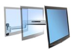 Ergotron LX Sitz-Steh-Wandmontage Monitorarm für einen Monitor bis 106,68 cm 42 Zoll Aluminium