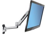Ergotron LX Sitz-Steh-Wandmontage Monitorarm für einen Monitor bis 106,68 cm 42 Zoll Aluminium