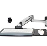 Ergotron LX Steh-Sitz-Tastaturarm Wandmontage poliertes Aluminium