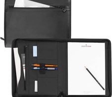 Alassio Konferenzmappe MILANO Lederimitat für A4 - schwarz