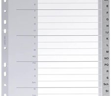 LEITZ A4 Ordnerregister A-Z Plastik - 20-teilig