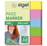 sigel brillant Haftmarker farbsortiert - 5 x 40 Streifen