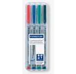 STAEDTLER Lumocolor Folienstifte-Set farbsortiert non-permanent - 4 Stück