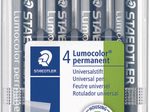 STAEDTLER Lumocolor Folienstifte-Set farbsortiert permanent - 4 Stück