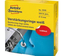 Avery Zweckform Verstärkungsringe Ø 13 mm weiß - 500 Stück