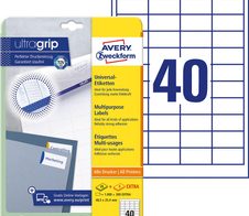 AVERY Zweckform Etiketten 4780 weiß 48,5 x 25,4 mm - 1.200 Stück