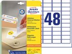 AVERY Zweckform Etiketten L4736REV-25 weiß 45,7 x 21,2 mm - 1.440 Stück