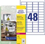 AVERY Zweckform wetterfeste Folienetiketten L4778-20 weiß 45,7 x 21,2 mm - 960 Stück