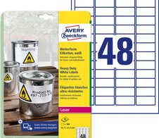 AVERY Zweckform wetterfeste Folienetiketten L4778-20 weiß 45,7 x 21,2 mm - 960 Stück