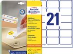 AVERY Zweckform Etiketten L6023REV-25 weiß 63,5 x 38,1 mm - 630 Stück