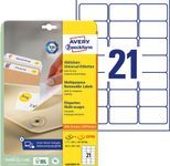 AVERY Zweckform Etiketten L6023REV-25 weiß 63,5 x 38,1 mm - 630 Stück