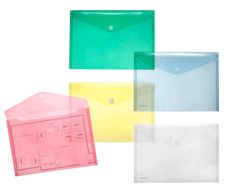 FolderSys Dokumententaschen DIN A4 farbsortiert glatt 0,20 mm - 10 Stück