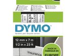 DYMO® Original D1-Schriftband für LabelManager™ 12mm x 7m - Polyester, wieder ablösbar -  schwarz auf transparent