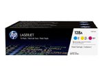 HP Original 128A Toner Tri-Pack cyan, magenta, gelb 1.300 Seiten (CF371AM)