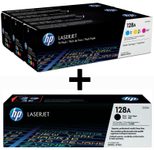 HP Original 128A Toner 4er Set schwarz, cyan, magenta, gelb