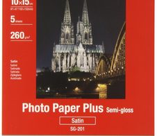 Canon SG-201 Fotopapier Plus seidenglanz 100x150mm 260 g/m² - 5 Blatt