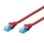 Digitus Patch-Kabel RJ-45 (M) zu RJ-45 (M) 5 m CCA U/UTP Cat 5e rot (DK-1512-050/R)