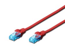 Digitus Patch-Kabel RJ-45 (M) zu RJ-45 (M) 5 m CCA U/UTP Cat 5e rot (DK-1512-050/R)