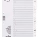 DURABLE Ordnerregister DIN A4 A-Z geprägt mit Deckblatt PP - 20-tlg.