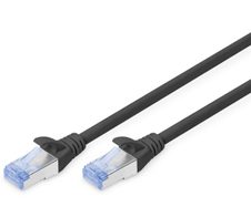 DIGITUS Patch-Kabel RJ-45 (M) zu RJ-45 (M) 2m CCA SF/UTP Cat 5e schwarz (DK-1532-020/BL)
