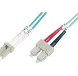 Digitus LWL Patchkabel, Duplex, LC zu SC MM OM4 50/125 µ, 1 m