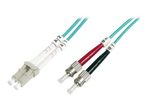 Digitus Patch-Kabel LC/ST Multi-Mode (M) 2 m, Glasfaser, 50/125 Mikrometer