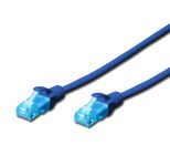 DIGITUS Patch-Kabel RJ-45 (M) zu RJ-45 (M) 0.5 m CCA U/UTP Cat 5e blau (DK-1512-005/B)
